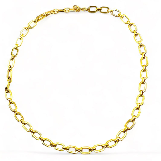 Oval gold necklace