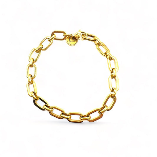 Oval gold bracelet